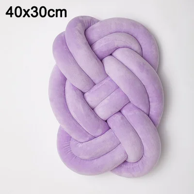 purple 40x30cm Плюшевый узел мяч диван патио подушка ручной работы Декор Автомобиль отдых офис на заднем сиденье Подушка Дети Детская комната пиломатериалы мягкая Подарочная дешевая игрушка - Цвет: purple 40x30cm