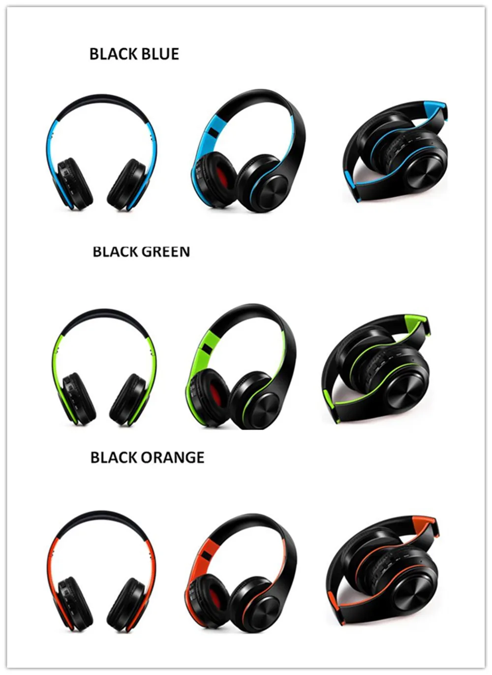 Новые портативные беспроводные наушники Bluetooth наушники/гарнитура Складные стерео аудио Mp3 регулируемые наушники с микрофоном для музыки