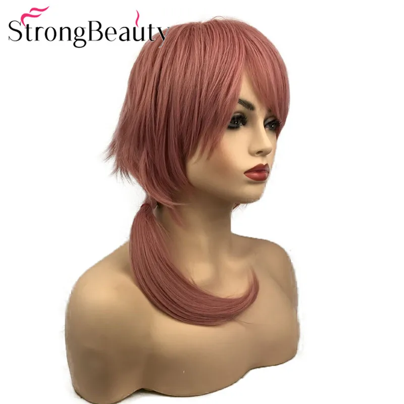 StrongBeauty темно-розовый светильник-синий парик косплевечерние НКА Синтетические