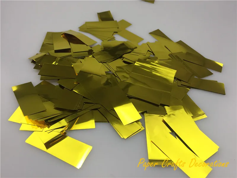 Квадратные конфетти из ПВХ с металлическим покрытием 20 х50 мм|confetti for wedding|confetti