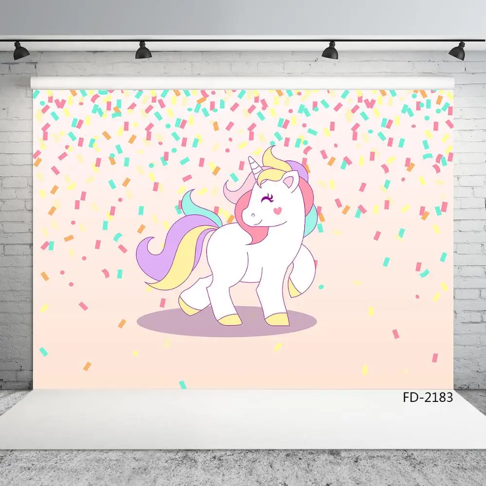 Розовый Единорог краски День Рождения вечерние фоны для фотосъемки фотостудии