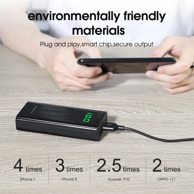 KUULAA power bank 10000 мАч портативное зарядное устройство для xiaomi redmi 7 mi 9 внешний