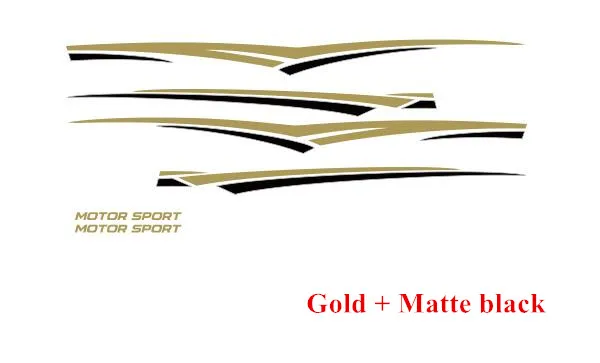 Gold - Matte black Автомобильные спортивные полосы для KIA SPORTAGE BORREGO, автомобильный Стайлинг, поясные линии, наклейка, автомобильные аксессуары для тела, автомобильная защита, Виниловая наклейка - Название цвета: Gold - Matte black