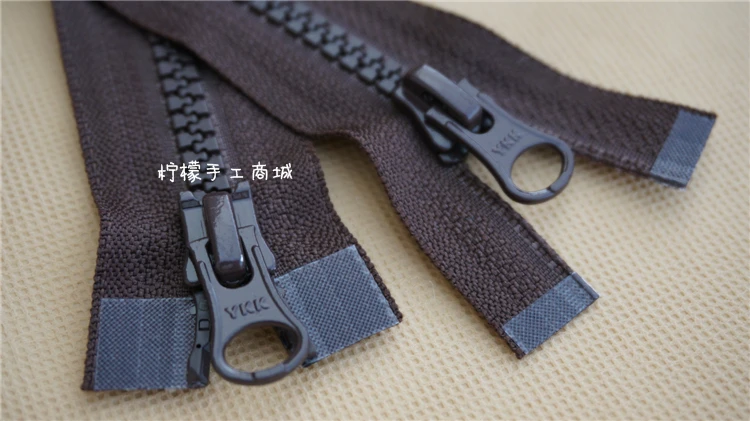 YKK молния 5 смолы двойной открытый 60-125 см кофе одежда кардиган вниз одежда