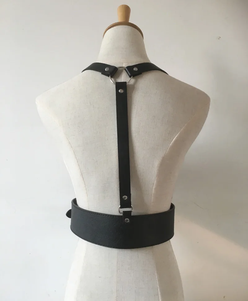 Мужской женский мужской ремень унисекс в стиле панк кожаный с большой застежкой