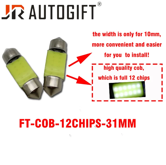 100xC10W C5W светодиодный гирлянда из початков 31 мм 36 мм/39 мм/41/42 12V 24V лампы для