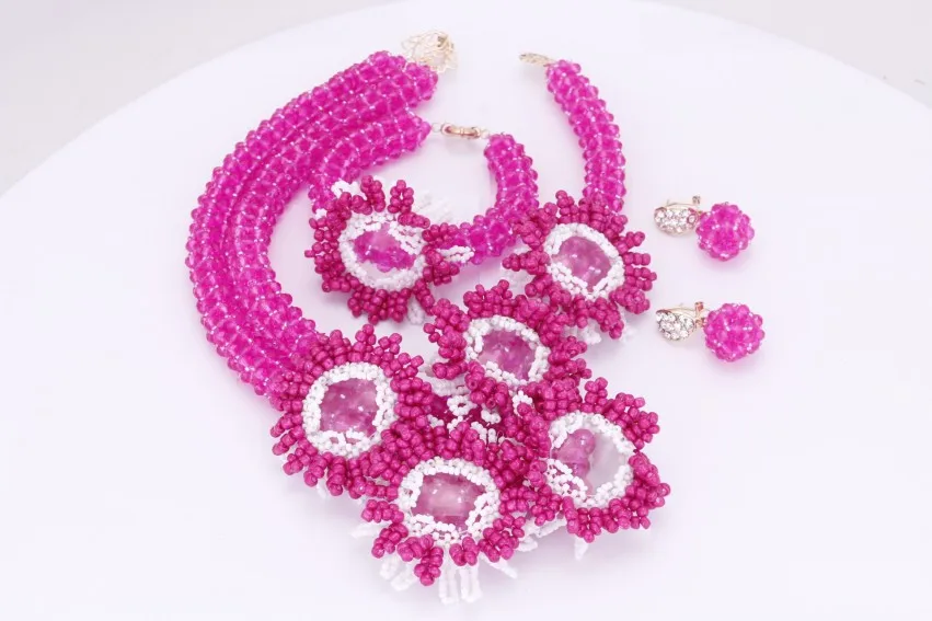 DUDO Jewelry Brand Set Yellow and Transparent Necklace Earring Bracelet set Free Shipping 2019 Dubai Fashion | Украшения и