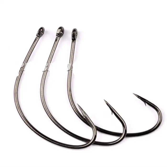 

100pcs 2/0# 4# Barbed Fishing Hooks Wide Gap Jig Hook Big Octopus Tackle Fishhooks All Saltwater Freshwater High Carbon Steel