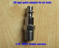 50pcslot 14 npt male thread us type pneumatic air hose quick coupler air tools quick adaptor