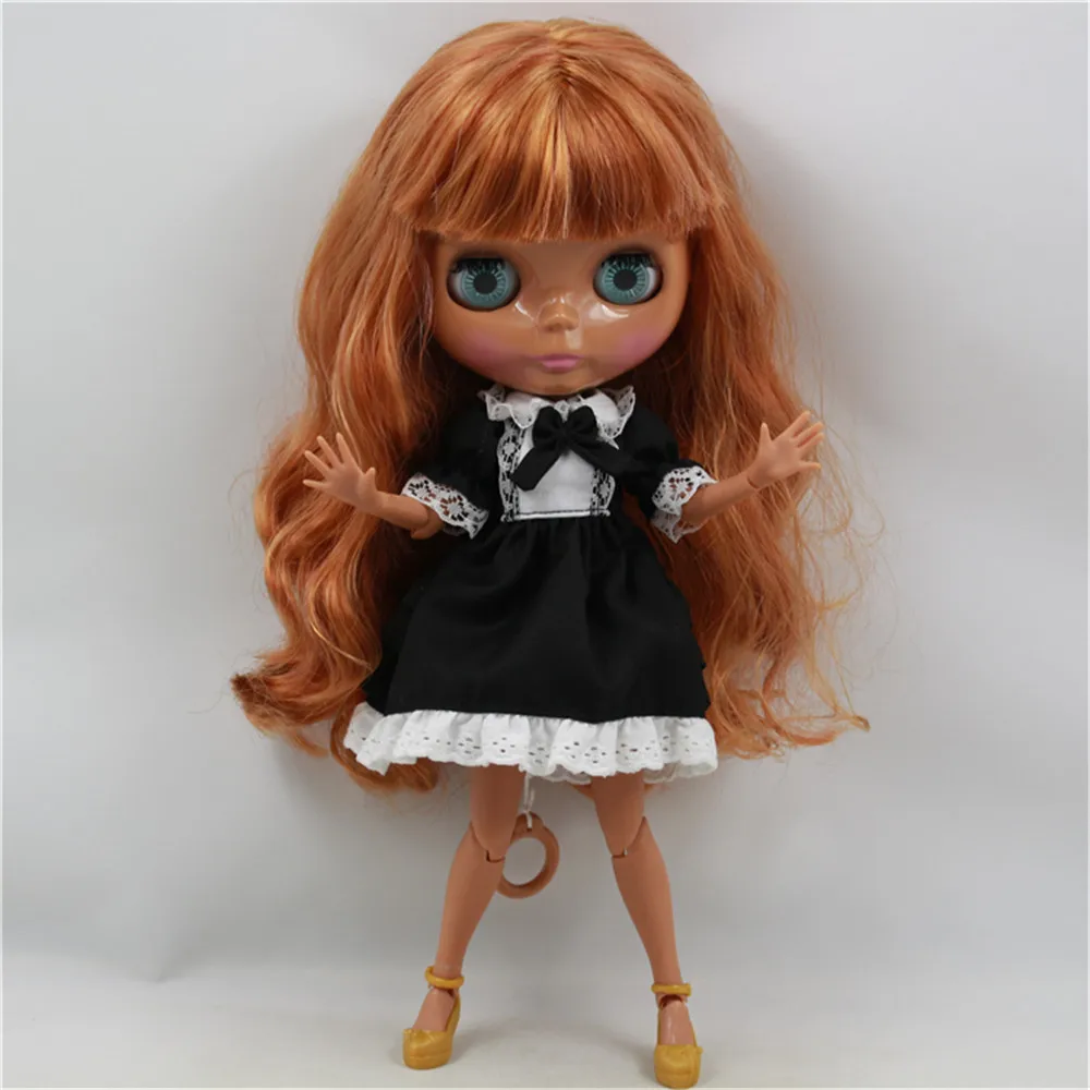 Блит фартук платье черное подходит для ледяной куклы совместное кукла|blythe dress|dress