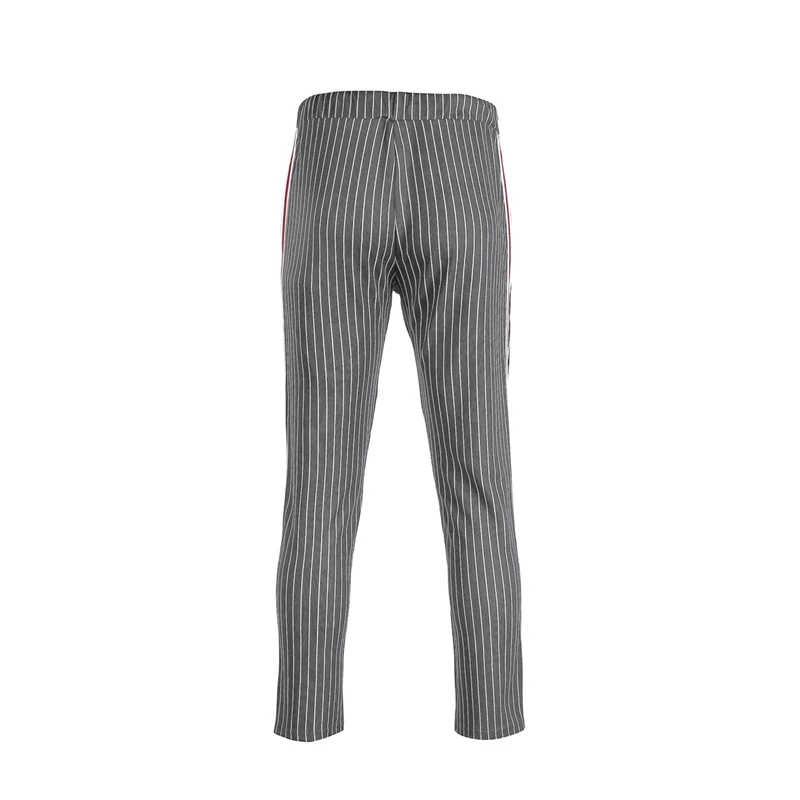 

New Men's Casual Pants Ankle-Length Elastic Strap Striped Jogger Sports Pants Homme Fitness Sweatpants Male Long Slim Pants 2019