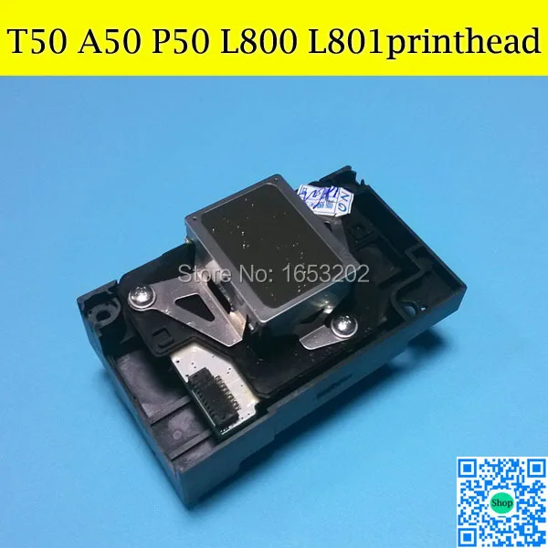 1 шт. 100% первоначально печатающая головка Печатающая для EPSON T50 P50 A50 L800 L801 L850 R690 R285
