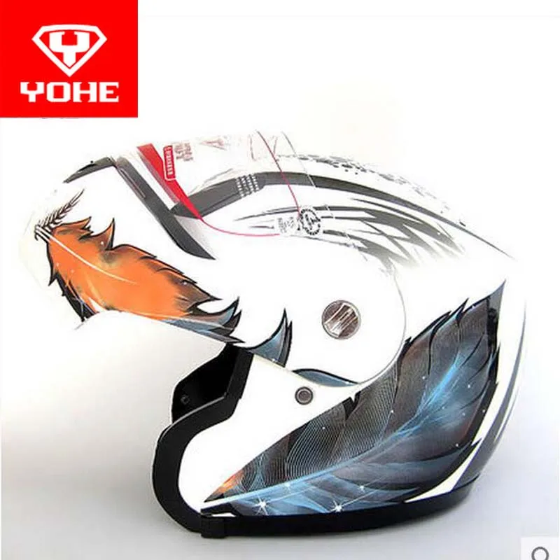 Мотоциклетный шлем YOHE undraped face мотоциклетный из АБС пластика с откидной крышкой