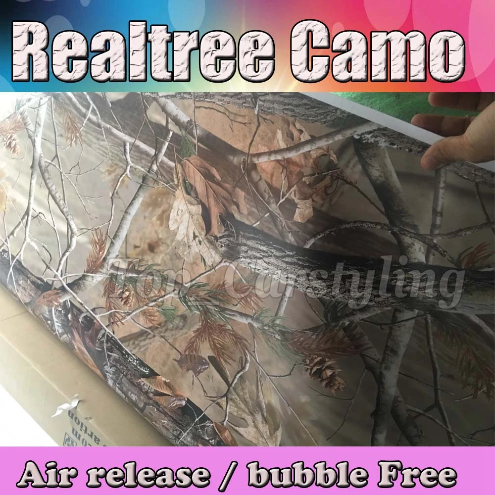 Камуфляжная виниловая пленка для автомобиля Realtree пвх клейкая с изображением