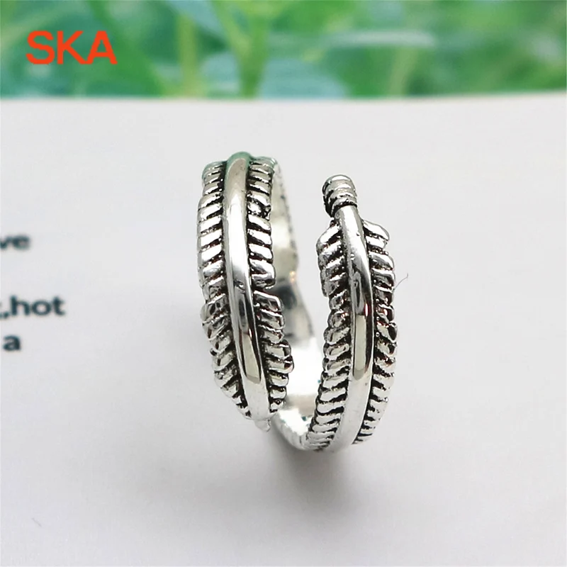 Ска обручальные кольца серебряный цвет Anillos Mujer Винтаж открытый палец ювелирные