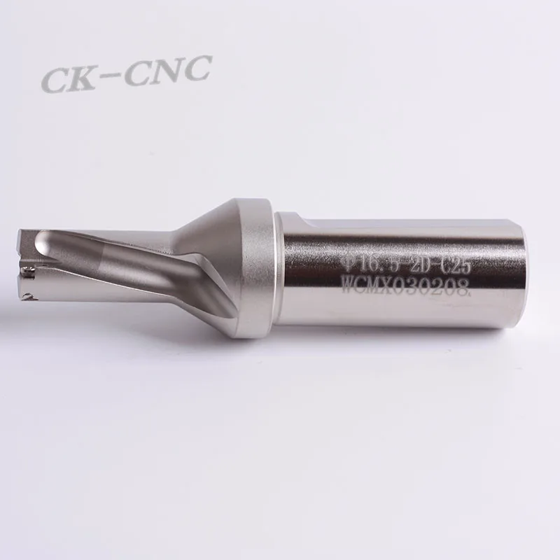 

hight quality WC-2D-16.5 C25 U drill indexable drill CNC TOOL 16.5mm-2D Machining length=33mm for WCMX03 0208 insert