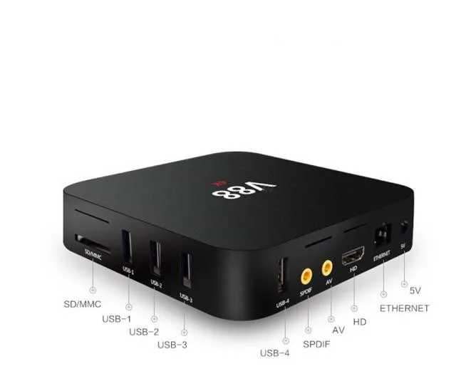Модный домашний кинотеатр V88 Android 5 1 четырехъядерный Мини ПК смарт Google TV BOX для Smart