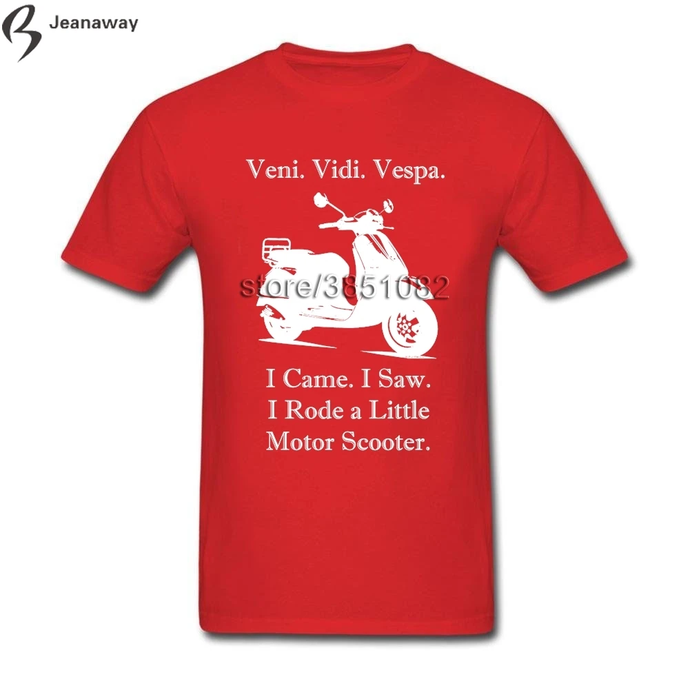 Новый Дизайн Для мужчин футболки Vespa Изделие из хлопка с короткими рукавами