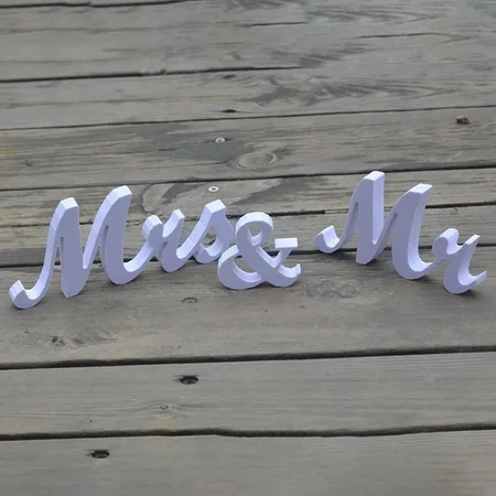 3Pcs Новое поступление 3 шт./лот свадебный подарок Mr& Mrs буквы ПВХ MR& MRS знак украшение стола фото студия фотографии реквизит - Цвет: 3Pcs