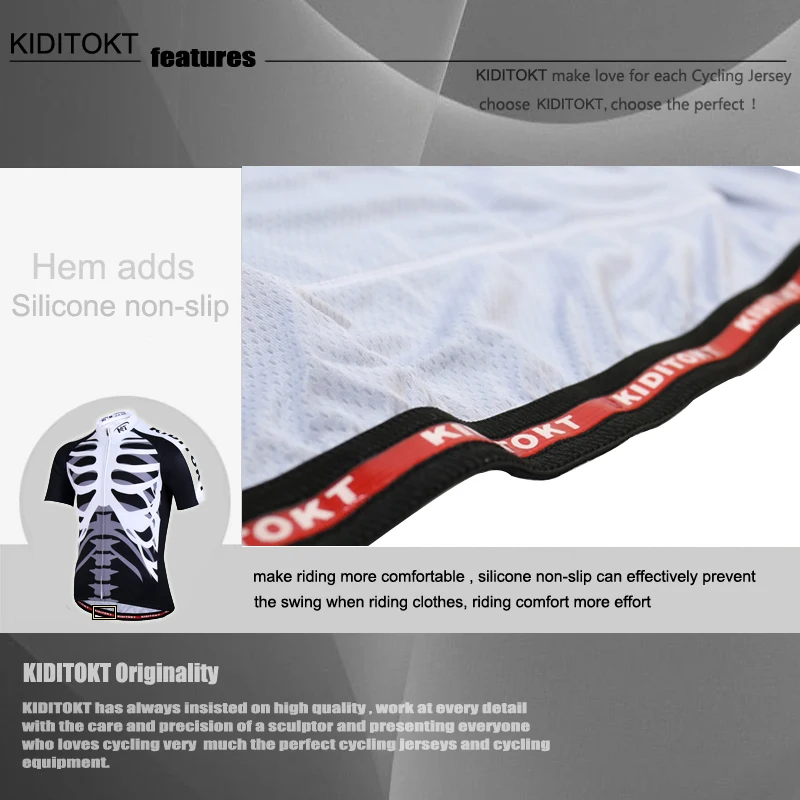 

KIDITOKT Summer Quick-Dry Cycling Jersey Maillot Ropa Ciclismo Racing Bicycle Cycling Clothing 100% Polyester Mans Bike Clothes