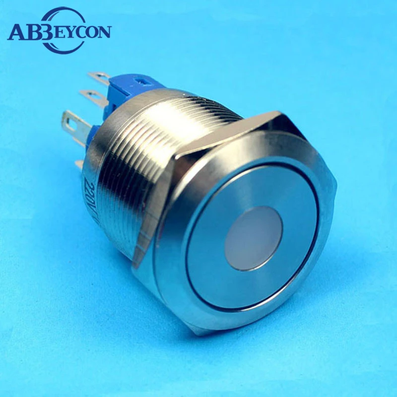 

Большая скидка, плоская головка из нержавеющей стали, водонепроницаемая мгновенная точка 12 В, синий светодиодный переключатель, 22 мм, кнопо...