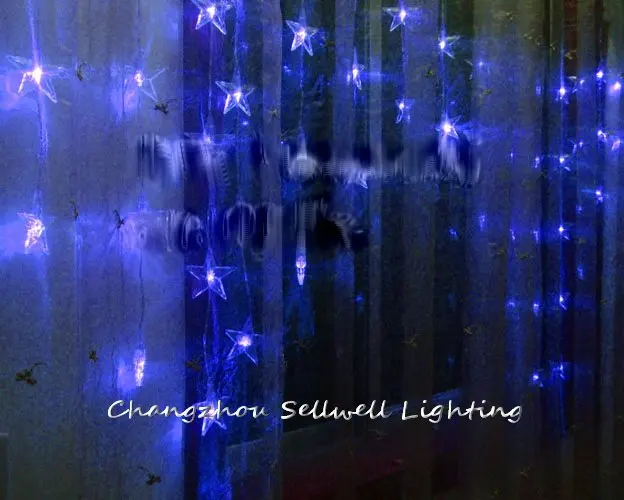 2022 Rushed New Christmas Decorations Navidad Great!festival Light Hotel Decoration 56 Pcs Five Pointed Bead Curtain Lamp H326