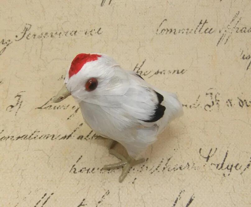 Миниатюрная игрушка курица из полиэтилена и пуха Милая модель курицы подарок