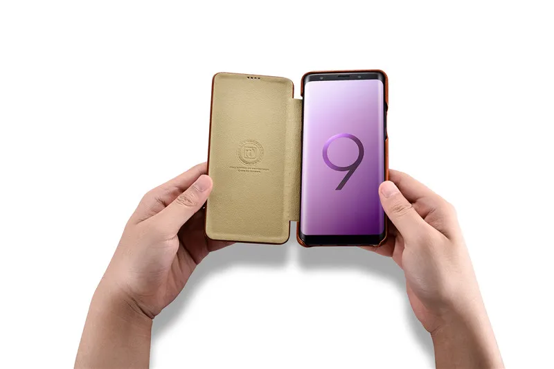 ICarer для samsung Galaxy S10 S10+ S9 S9+ Plus Note8 Note 9 изогнутый край винтажная серия чехол из натуральной кожи