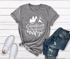 Футболка для кемпинга с вызовом и надписью I must go, забавная графическая Женская Модная хлопковая Повседневная футболка гранж tumblr со слоганом и цитатами, винтажные футболки, топы