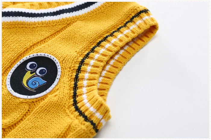 Детская одежда для детей 1-11 лет; свитер; жилет; roupas infantis; Одежда для мальчиков в школьном стиле; вязаные жилеты с круглым вырезом; жилеты для девочек