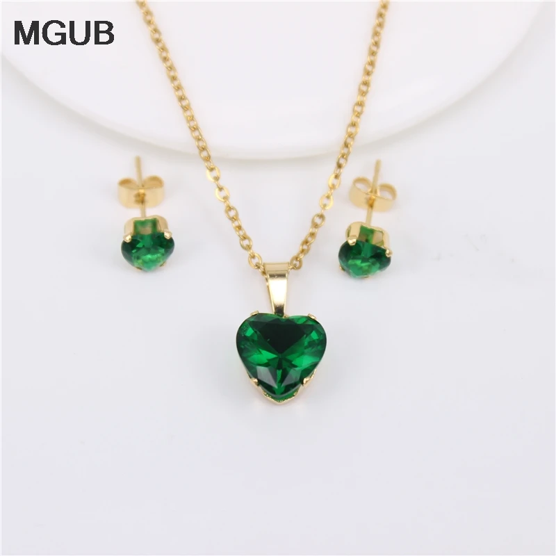 Набор из серег и ожерелий черного красного розового синего зеленого оранжевого