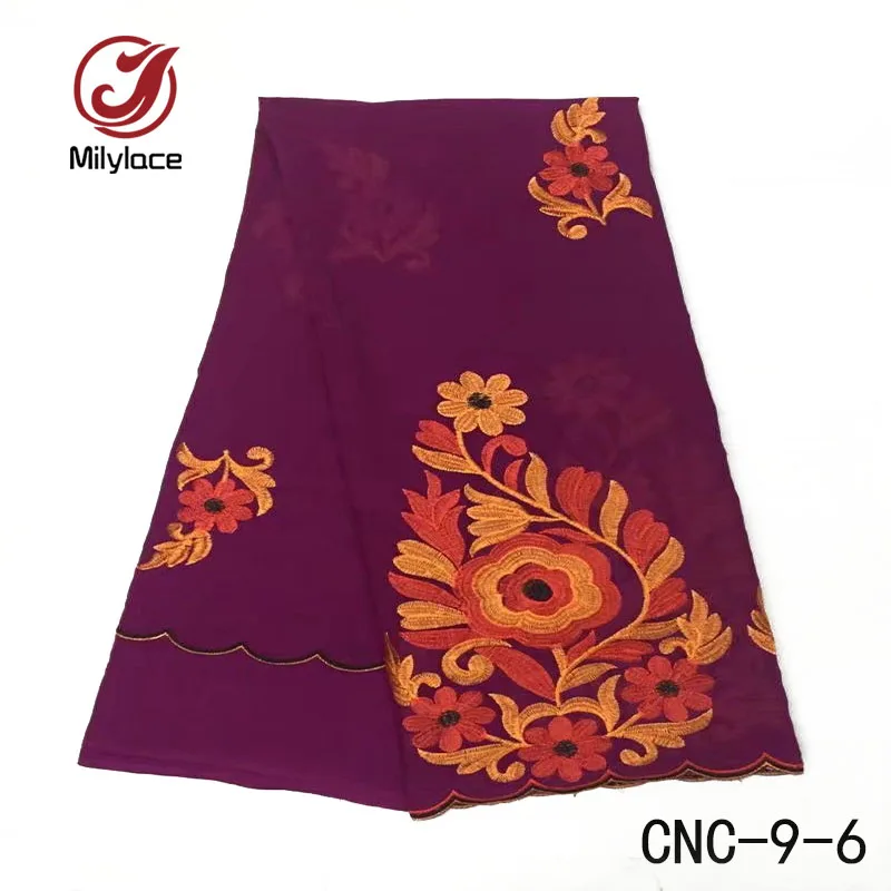 

Milylace african Swiss cotton lace fabric beautiful flower pattern design nigerian voile cord lace fabrics for dress CNC-9