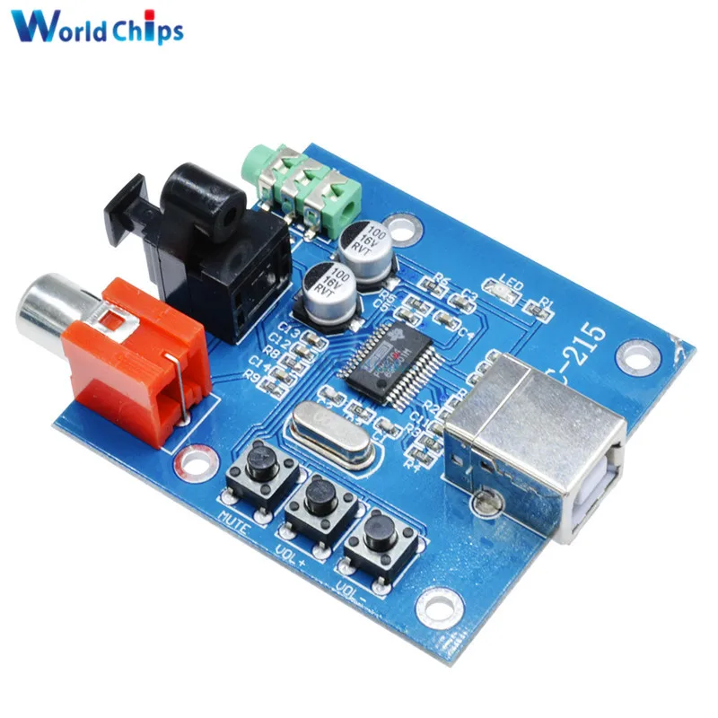 PCM2704 USB DAC to S/PDIF звуковая карта декодер плата 3 5 мм выход F/PC 2 канальный аналоговый