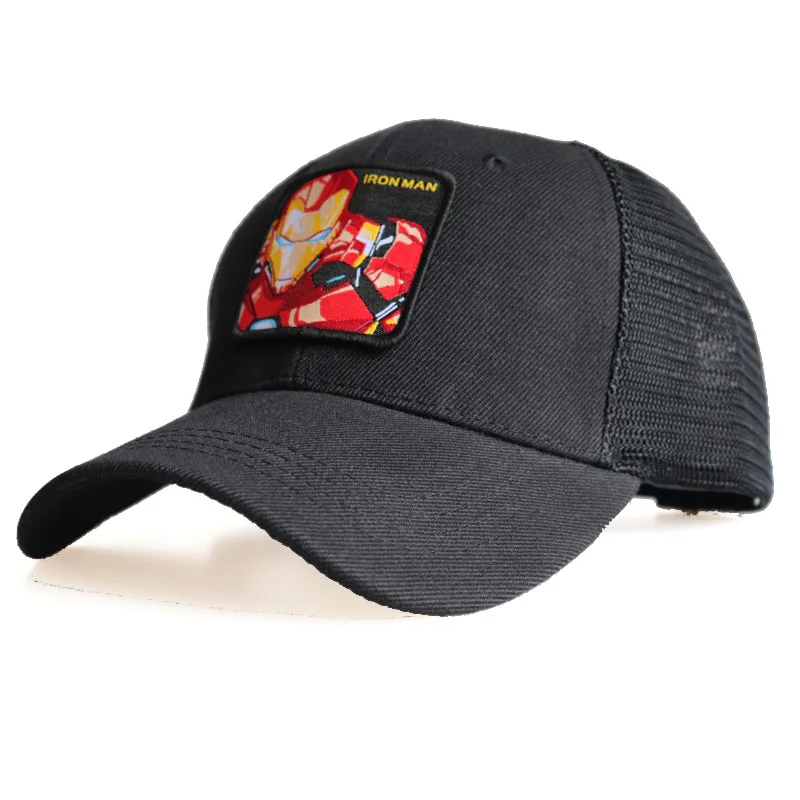 Сетчатая бейсболка кепка Snapback Ironman для мальчиков детская шляпа супергерой