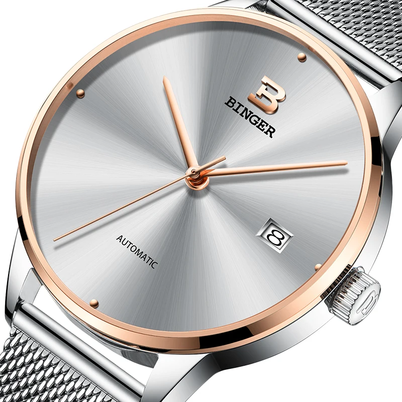 2018 новые мужские часы Бингер брендовые Роскошные автоматические механические