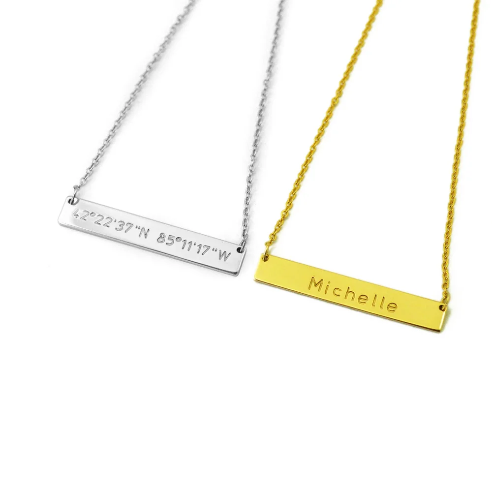 Персонализированное ожерелье с идентификацией имени подарок на свадьбу или