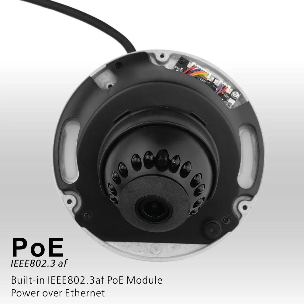 ENSTER H.265 антивандальное стекло 2MP PoE ip-камера с 2,8 мм широкоугольным объективом, встроенный микрофон, для XMEYE HIKVISION Dahua NVR