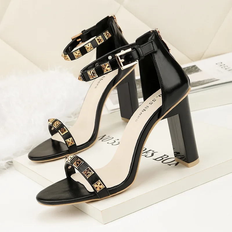 Cresfimix sandalias de mujer Женские модные удобные босоножки на высоком каблуке 9 см с