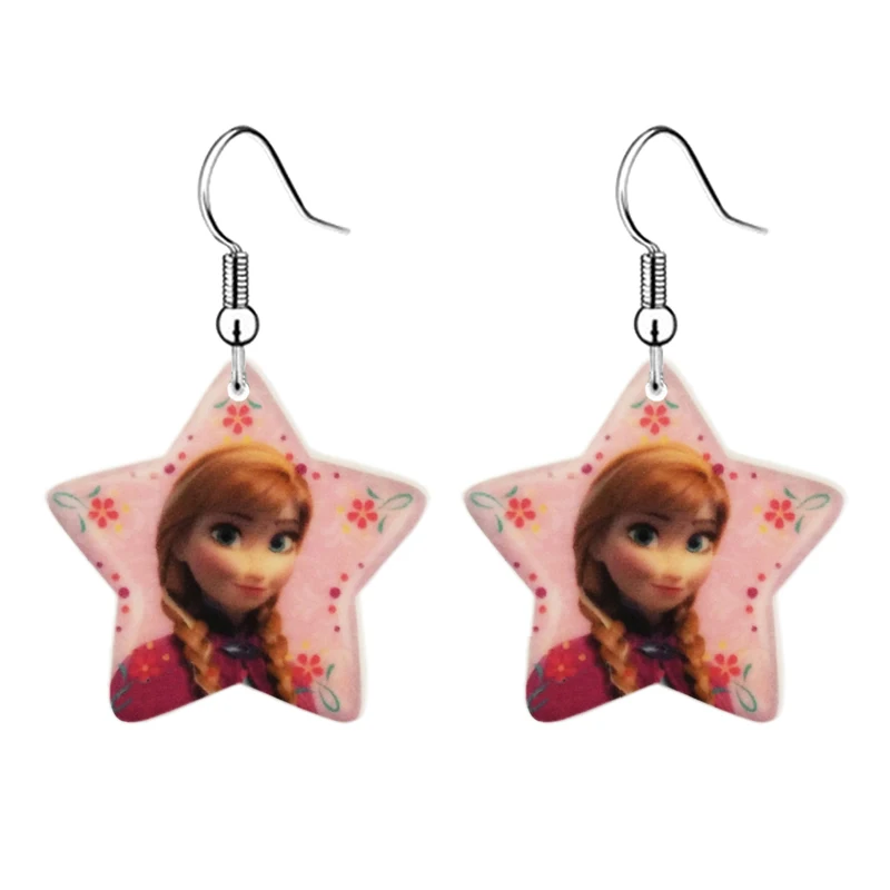 Модные милые Мультяшные серьги принцессы с плоской задней частью из смолы для