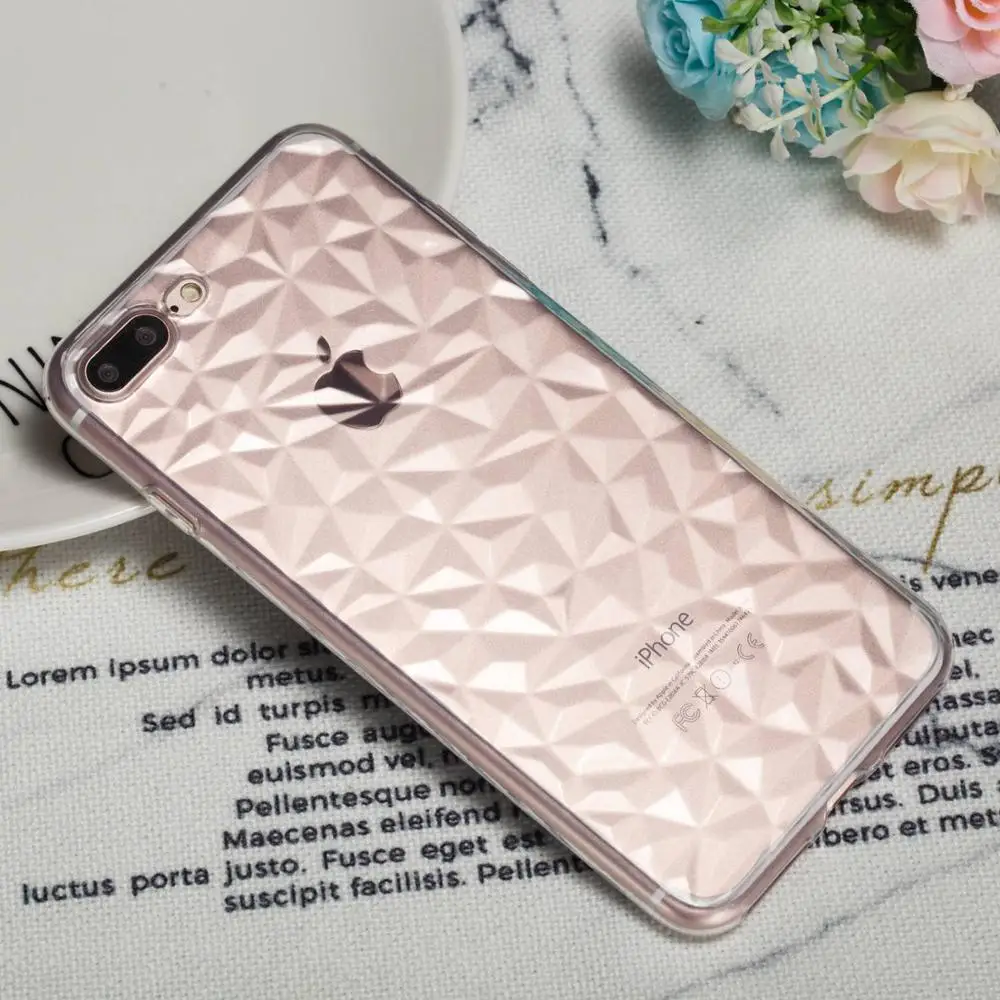 Роскошный прозрачный чехол для iPhone X XR XS Max мягкий из искусственной кожи