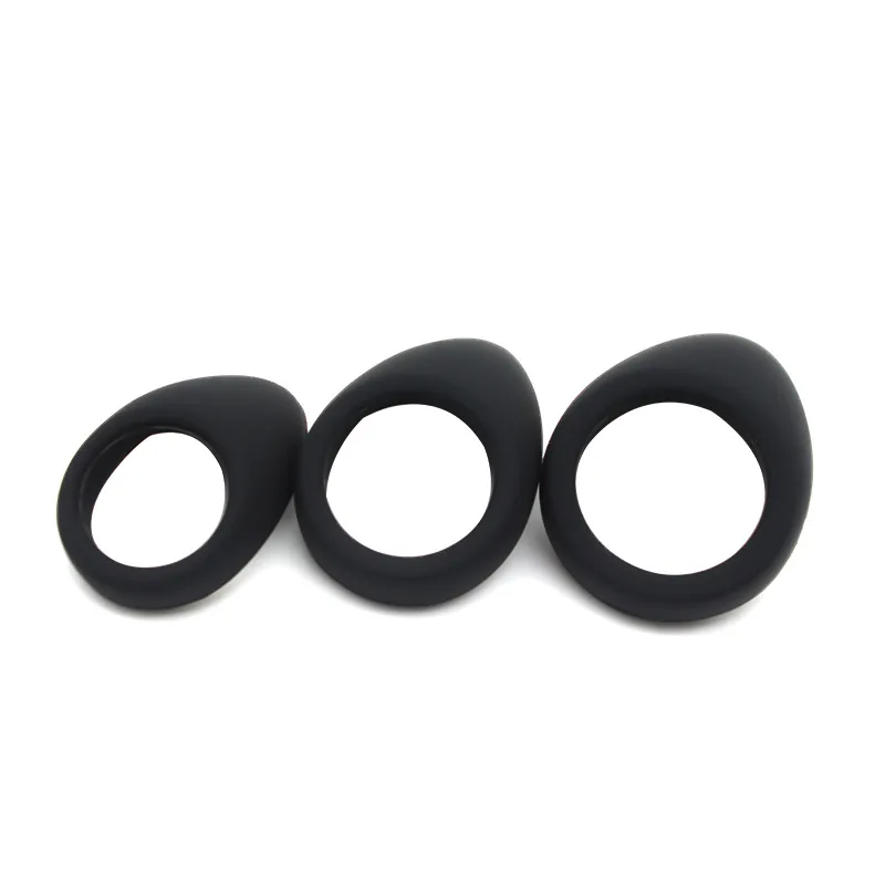 Time Delay Penis Ring Scrotum Chastity Cage Silicone Tongue Shape Teardrop Cock Sex Toys For Man 3 Size | Красота и здоровье