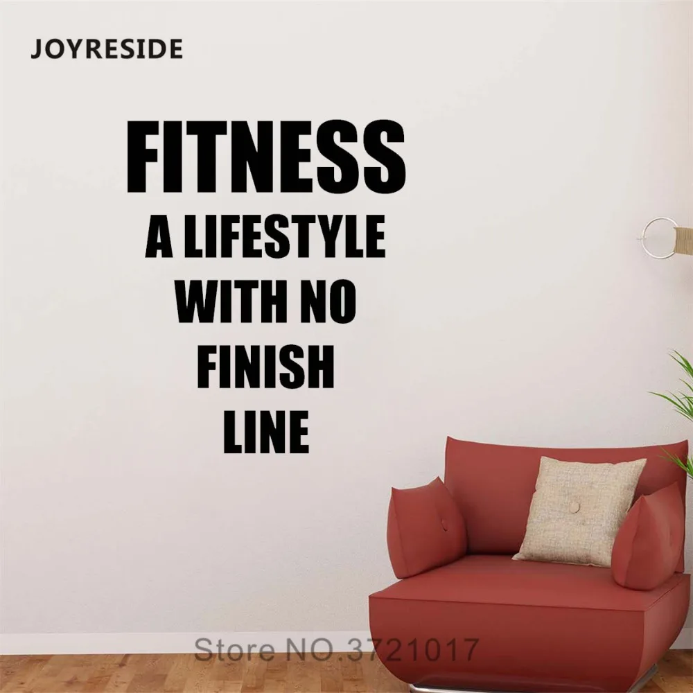 Joystay фитнес стиль жизни без финишной линии наклейки спортивные виниловые для