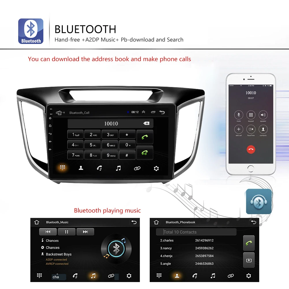 Android 8.1 car dvd gps player For Hyundai Creta ix25 with car radio and navigation playback multimedia video stereo IPS HD