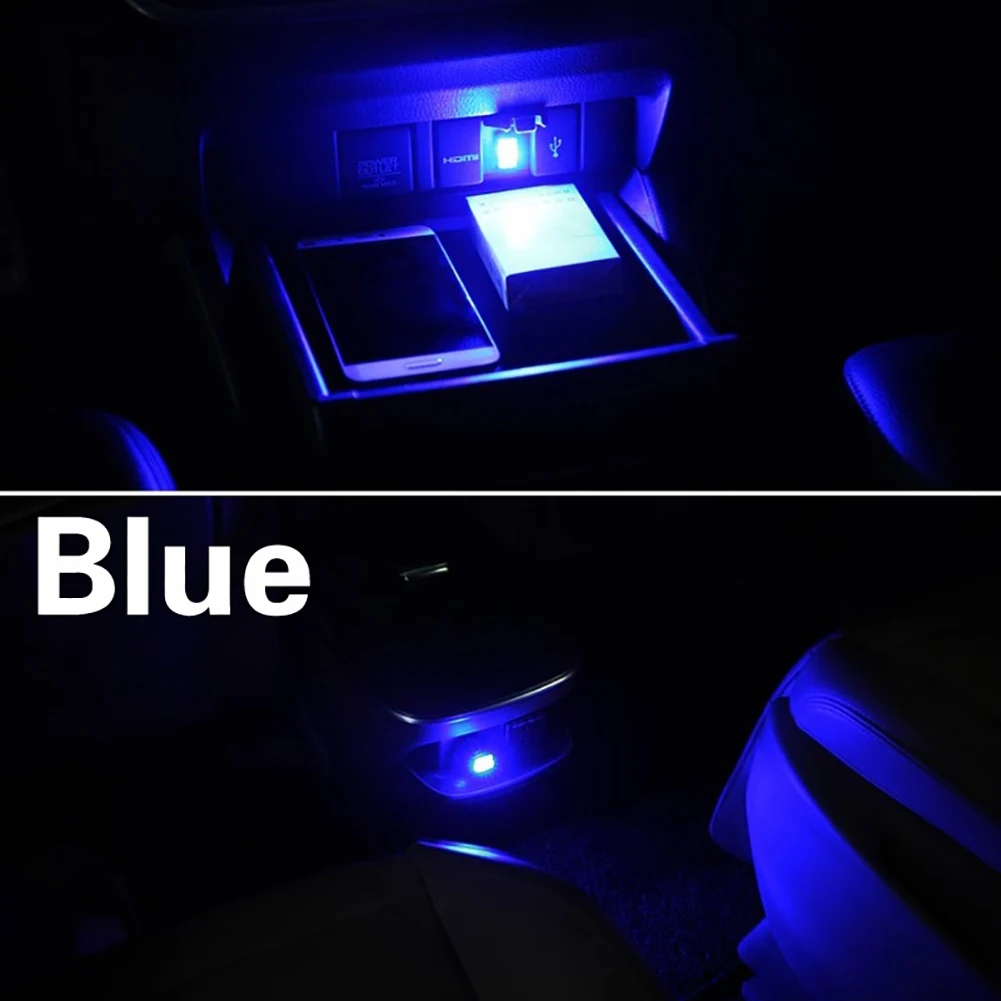 Синий Для peugeot 206 307 407 308 207 508 3008 208 2008 Alfa Romeo 159 147 Saab 1 шт. авто светодиодный USB атмосферный свет лампы - Название цвета: Синий