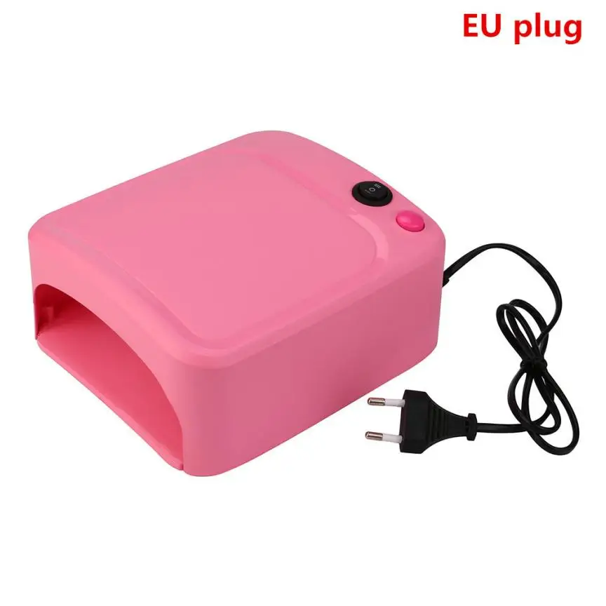 Розовый haicar 1 шт. EU Plug 36 Вт УФ лампа для сушки ногтей маникюрный гель с таймером для женщин Pro Nails Art Сушилка инструмент для накладывания лака для ногтей сушилка - Цвет: Розовый