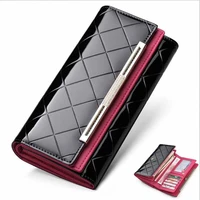 100 imported cowhide leather ladies long wallet female clutch bag wallet brand design handbag phone card holder wallet