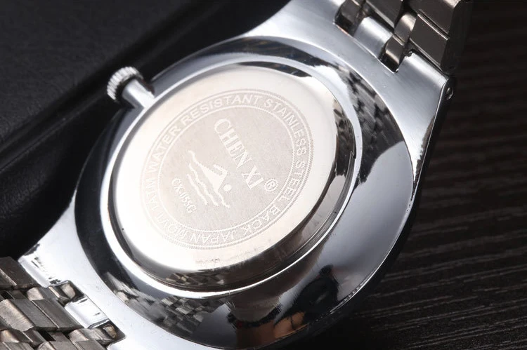 

CHENXI Rose gold Timescale Lovers Watch Men Leisure Girl mens watch analog stainless steel quartz wristwatch male Womens watches