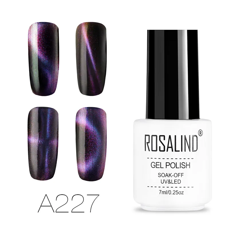RCA227 ROSALIND 4D кошачий глаз Гель-лак для ногтей vernis Полупостоянный УФ-лак для маникюрный гель для ногтей праймер верхнее покрытие Гель-лак - Цвет: RCA227