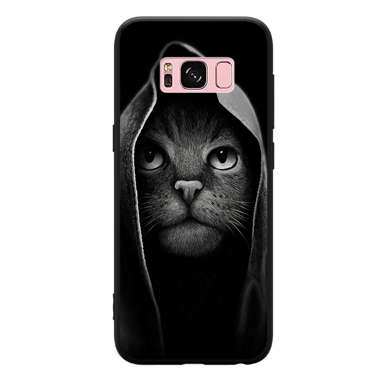 Amusing Cool Staring black cat Pattern For Samsung Galaxy A3 A5 A8 J3 J5 J7 Hard Phone Case | Мобильные телефоны и