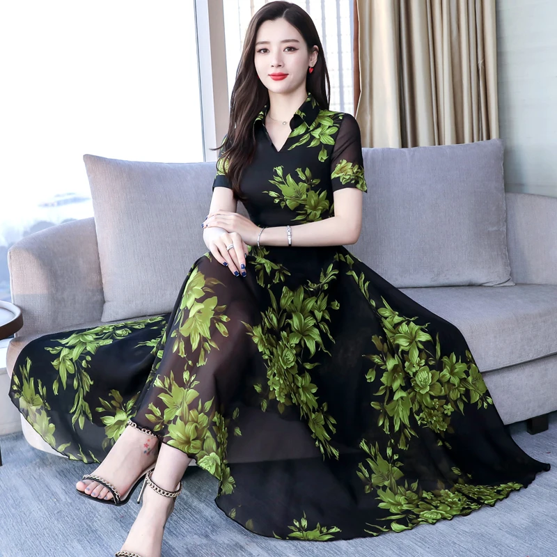 Женское винтажное вечернее платье длинное Праздничное Платье макси с цветочной